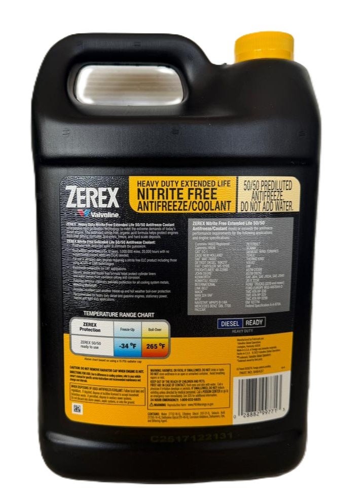 فالفولاين زيركس™ سائل تبريد/مانع تجمد أصفر اللون، عالي التحمل، خالٍ من النتريت، طويل الأمد، سعة 3.78 لتر - Image 4